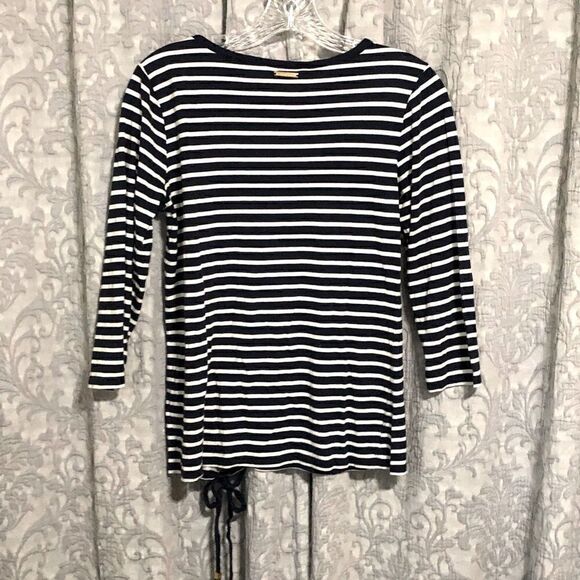 Micheal Kors nautical stripe 3/4 sleeve tee size M - Picture 9 of 9